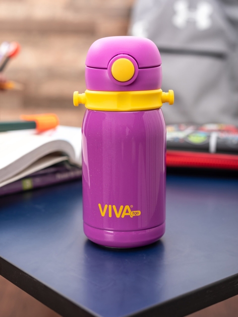 

VIVA h2o Unisex Purple Solid Double Wall Stainless Steel Vaccum Insulated Water Bottle