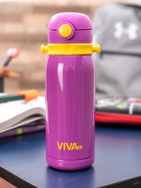 

VIVA h2o Purple Solid Double Wall Stainless Steel Vaccum Insulated Water Bottle 450 ml