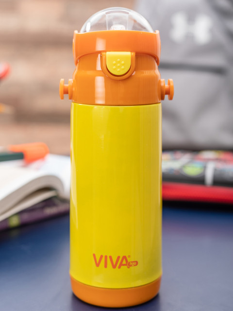 

VIVA h2o Unisex Yellow & Orange Colourblocked Double Wall Stainless Steel Vaccum Insulated Water Bottle