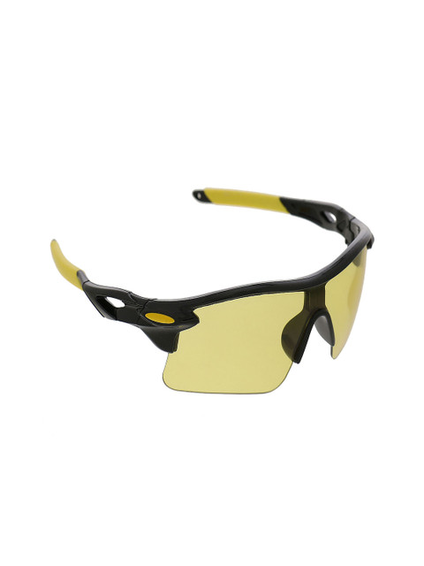 

VAST Unisex Yellow Night Vision Sports Sunglasses, Black