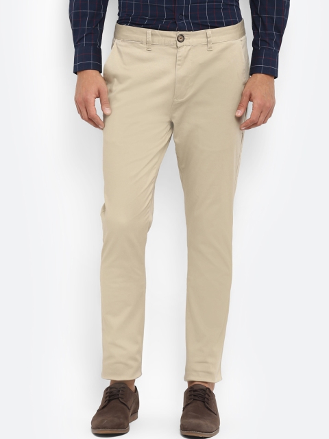 

Red Tape Men Beige Skinny Fit Solid Regular Trousers