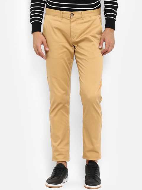 

Red Tape Men Camel Brown Slim Fit Solid Regular Trousers