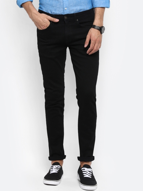 

Red Tape Men Black Solid Slim Fit Jeans