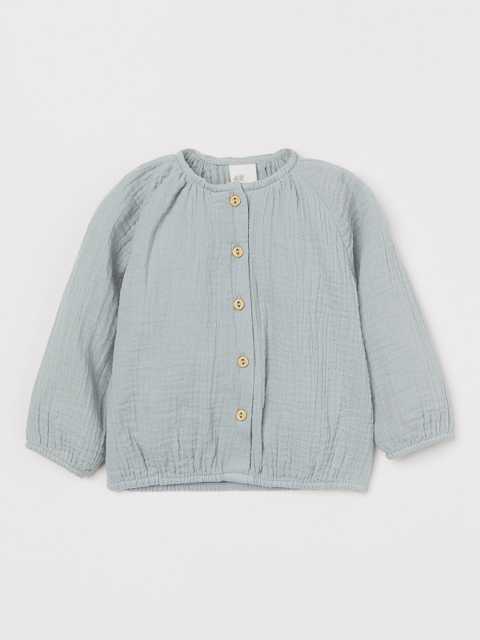 

H&M Kids Turquoise Blue Double-Weave blouse