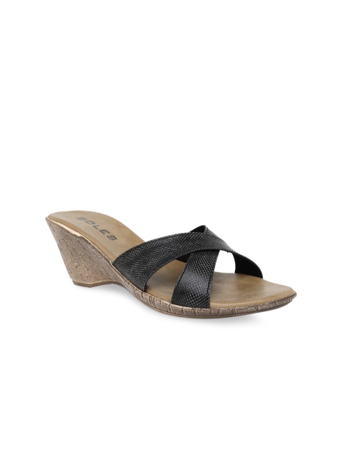 

SOLES Women Black Printed Heels