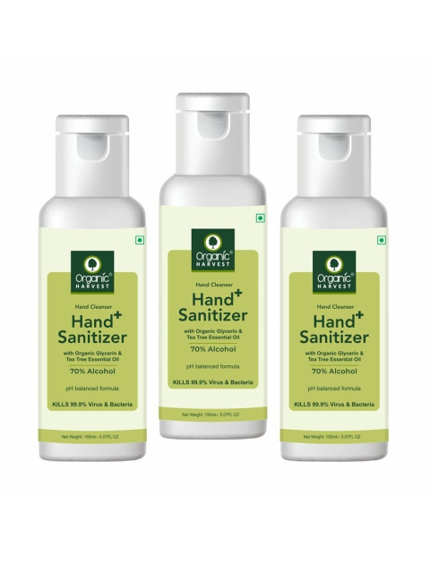 

Organic Harvest 3 Pcs Instant Anti-Bacterial Gel Hand Sanitizer, Green