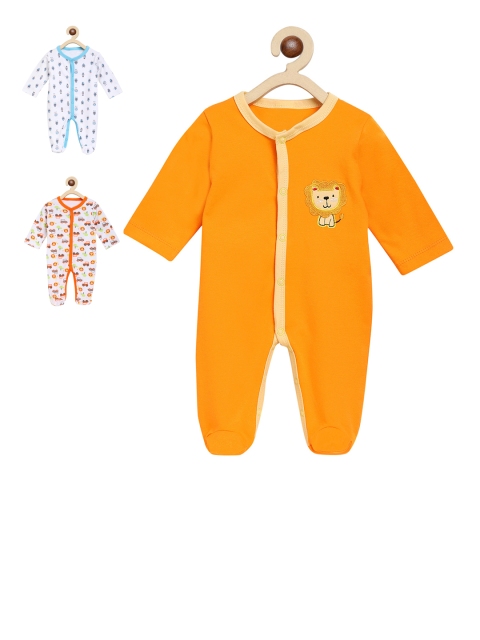 

ZONKO STYLE Kids Set Of 3 Rompers, Orange