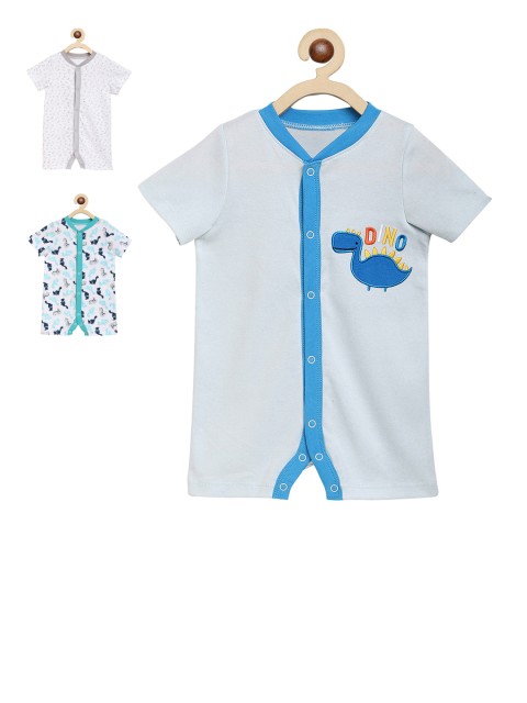 

ZONKO STYLE Kids Set Of 3 Rompers, Blue