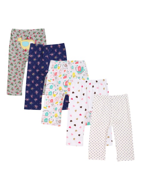 

ZONKO STYLE Infant Kids Pack Of 5 Printed Lounge Pants ZS026-1-3, Multi