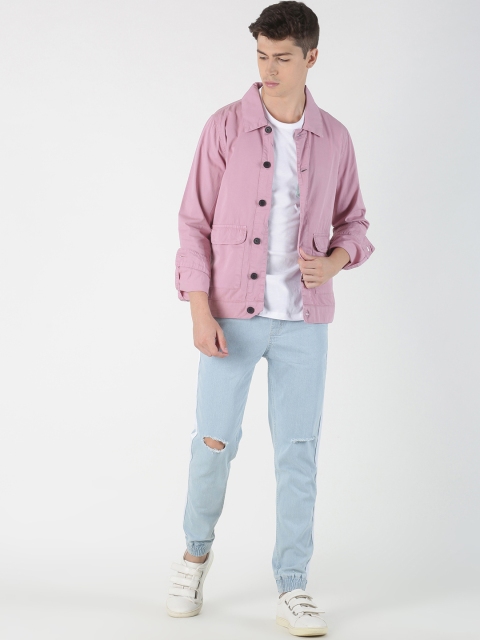 

Blue Saint Men Purple Solid Lightweight Tailored Jacket
