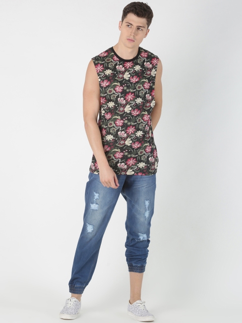 

Blue Saint Men Blue Regular Fit Mid-Rise Mildly Distressed Jeans