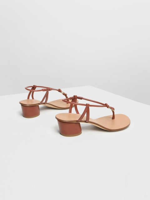 

CHARLES & KEITH Women Brown Solid Sandals