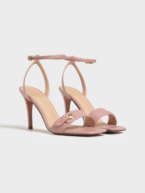 

CHARLES & KEITH Women Nude Pink Solid Stiletto Sandals
