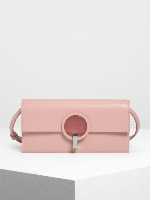 

CHARLES & KEITH Pink Solid Sling Bag