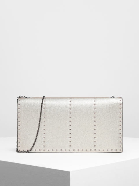 

CHARLES & KEITH Silver Embellished Sling Bag