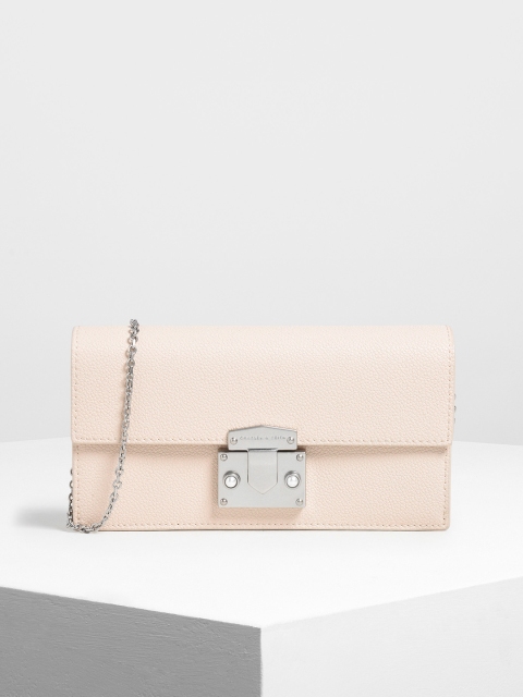 

CHARLES & KEITH Pink Solid Sling Bag