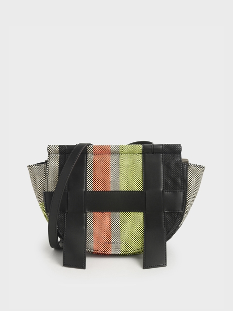 

CHARLES & KEITH Multicoloured Striped Sling Bag, Multi