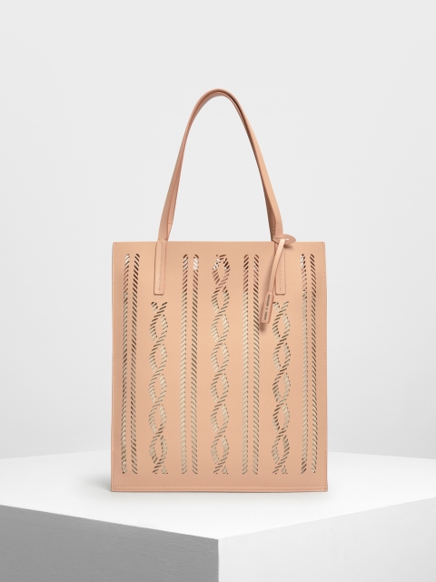 

CHARLES & KEITH Beige Solid Shoulder Bag