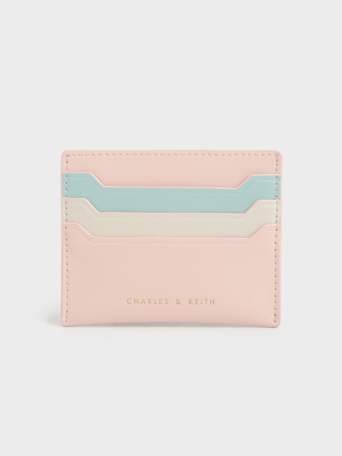 

CHARLES & KEITH Women Pink & Blue Colourblocked Card Holder