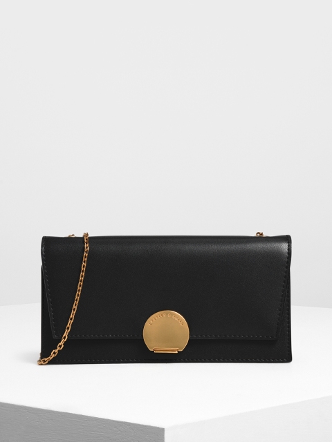 

CHARLES & KEITH Black Solid Sling Bag