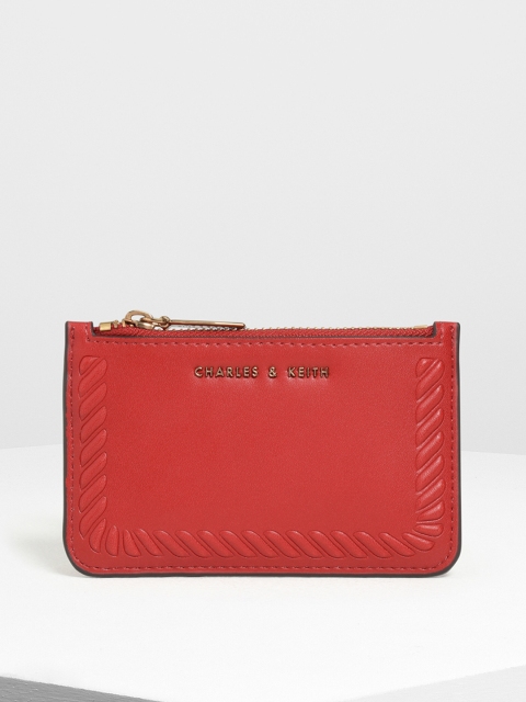 

CHARLES & KEITH Solid Red Wallet