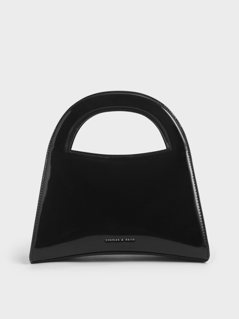

CHARLES & KEITH Black Solid Handheld Bag