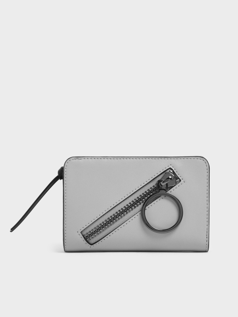 

CHARLES & KEITH Women Grey Solid Zip Around Wallet