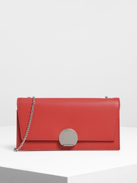 

CHARLES & KEITH Red Solid Sling Bag