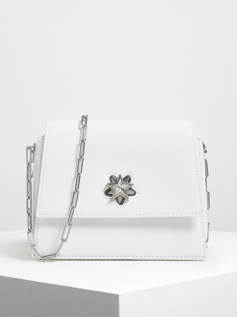 

CHARLES & KEITH White Textured Sling Bag