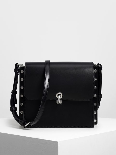 

CHARLES & KEITH Black Solid Sling Bag