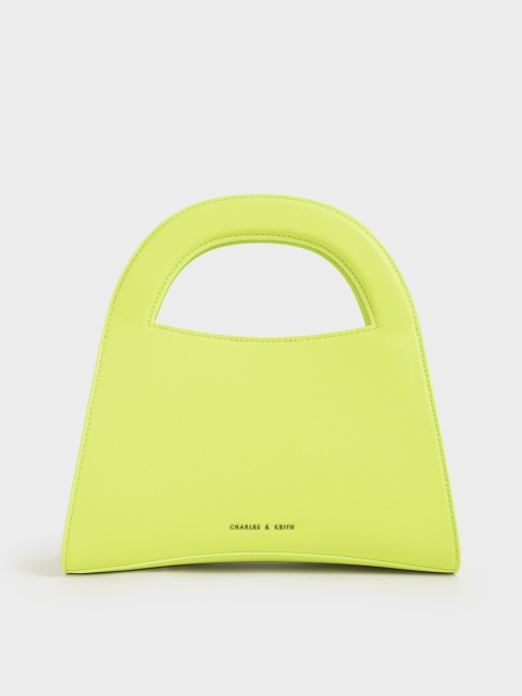 

CHARLES & KEITH Fluorescent Green Solid Handheld Bag