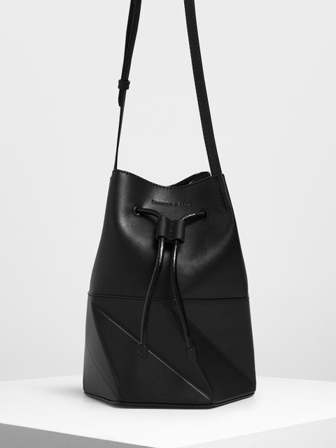 

CHARLES & KEITH Black Solid Sling Bag