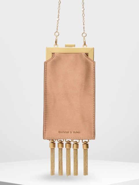 

CHARLES & KEITH Camel Brown Solid Sling Bag