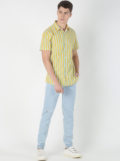 

Blue Saint Men Multicoloured Striped Slim Fit Casual Shirt, Multi