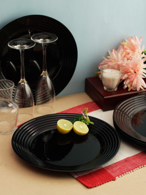 

Luminarc Black 6-Pieces Solid Opalware Plates Set