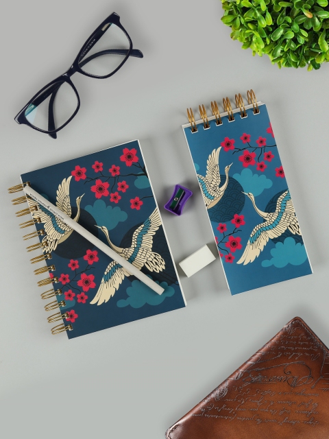 

India Circus by Krsnaa Mehta Blue Aerial Moments Stationery Combo Set