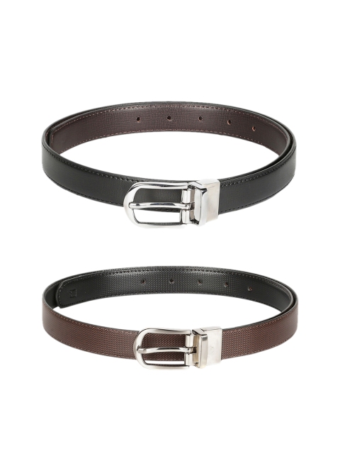 

CRUSSET Women Pack of 2 Textured Belt, Brown