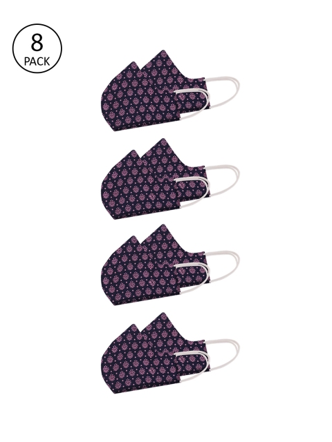 

Voylla Unisex Purple Printed 8 Pcs 2-Ply Reusable Outdoor Fabric Masks