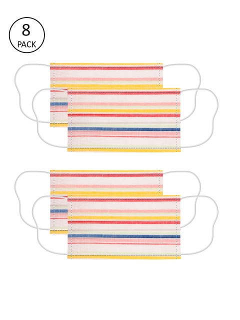 

Voylla Unisex 8 Pcs Multicoloured 2-Ply Reusable & Washable Outdoor Masks, Multi