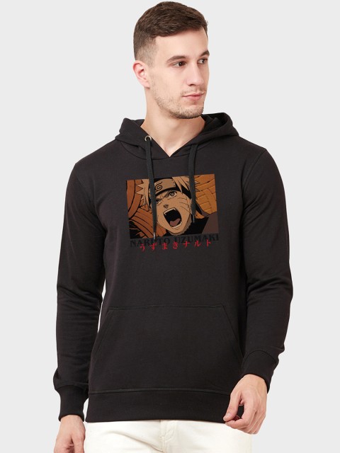 

Free Authority Men Black Naruto Print Hooded Sweatshirt