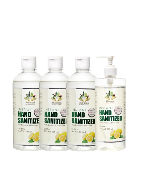 

Dharmanis Set of 4 Hand Sanitizer Alcohol 70% 500 ml each, White