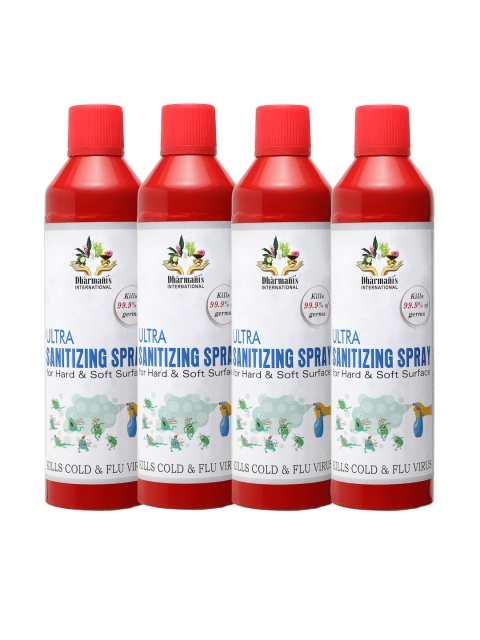 

Dharmanis Red Pack of 4 Ultra Sanitizer Spray 400 ml