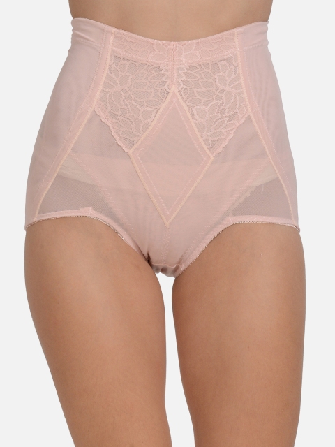 

mod & shy Women Peach-Coloured Lace Shaper Briefs MSW10