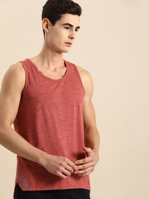 

Jockey Men Red Solid Stay Dry Round Neck T-shirt
