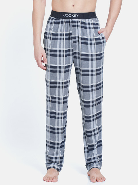 

Jockey Men Blue Checked Lounge Pants