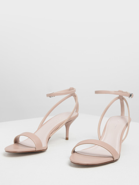 

CHARLES & KEITH Women Nude-Coloured Solid Sandals