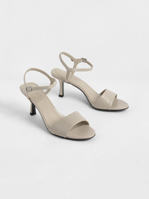 

CHARLES & KEITH Women Beige Solid Heels