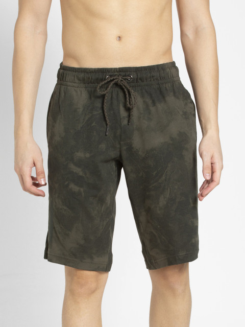 

Jockey Men Green Printed Lounge Shorts
