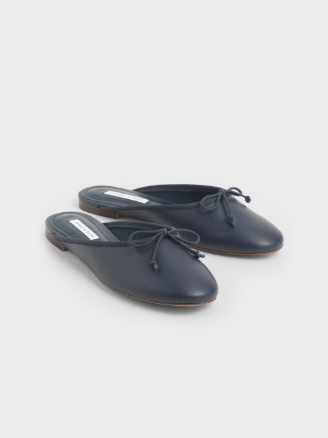 

CHARLES & KEITH Women Blue Solid Mules