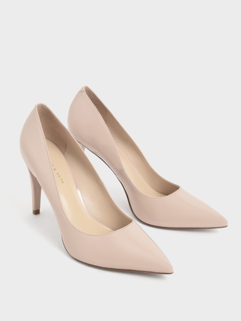 

CHARLES & KEITH Women Nude Solid Pumps